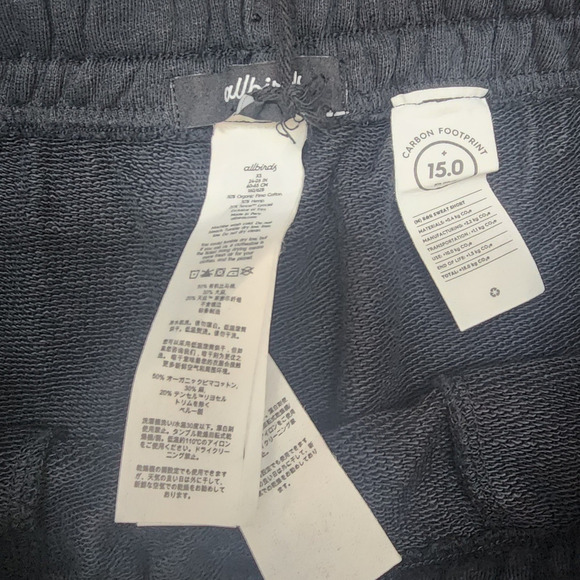 Allbirds Men's XS Black R&R Sweat Short Lounge Casual Shorts Drawstring NWT - Picture 6 of 6